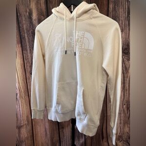 The North Face Cream Pullover Hoodie with White Logo